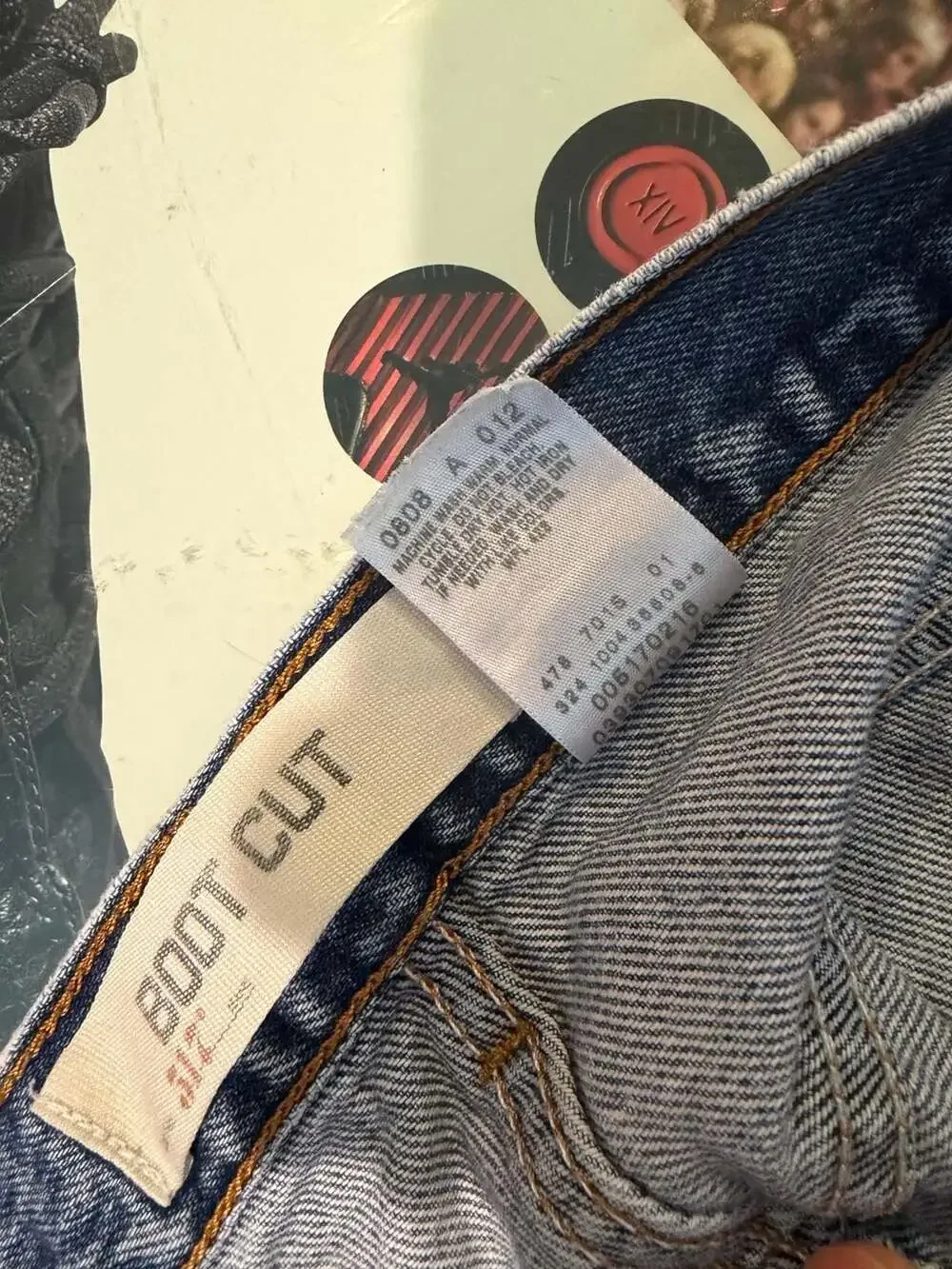 Y2K Levi's 517 Boot Cut Distressed Light Wash Denim Jeans Size 33x34